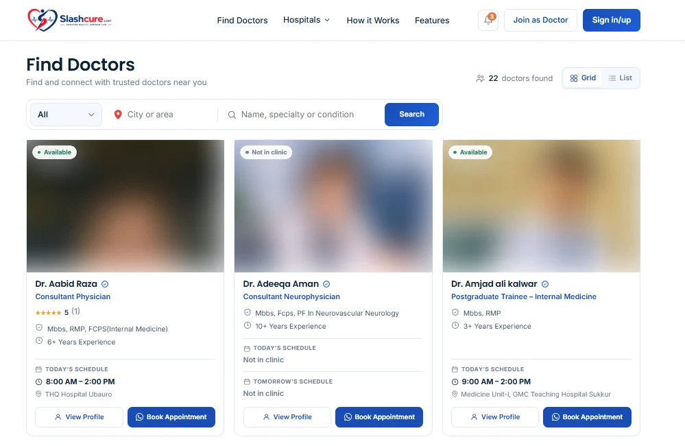Find doctors, with who is in clinic today