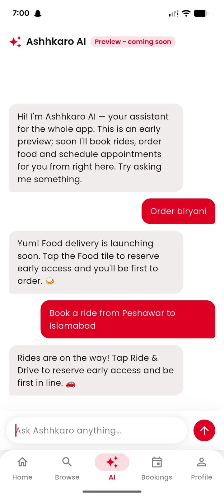 Ashhkaro Ashhkaro AI (preview) screen