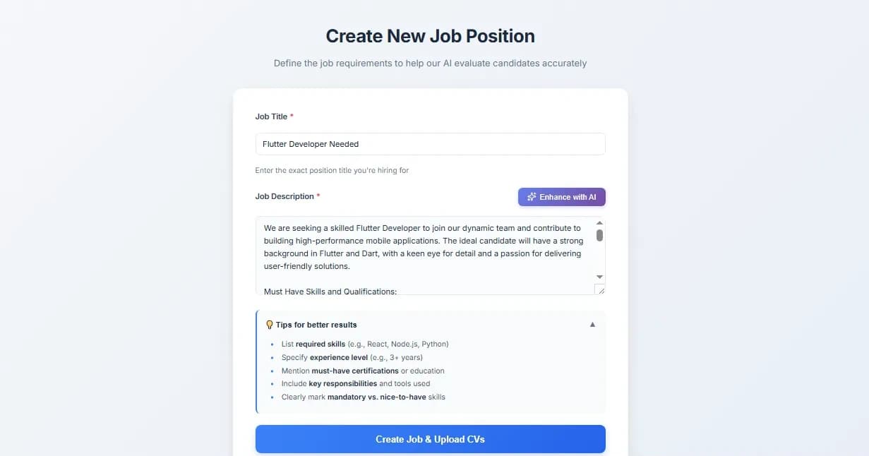 Write the job, with AI to sharpen it